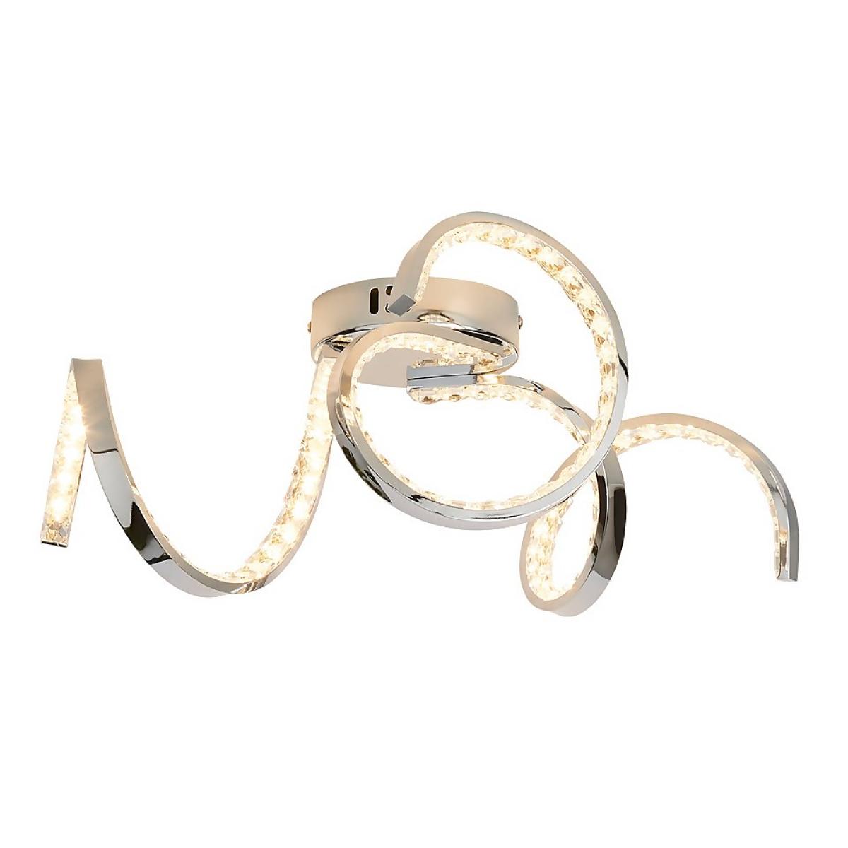 Napier LED 3 Arm Flush Ceiling Light - Chrome – image 2