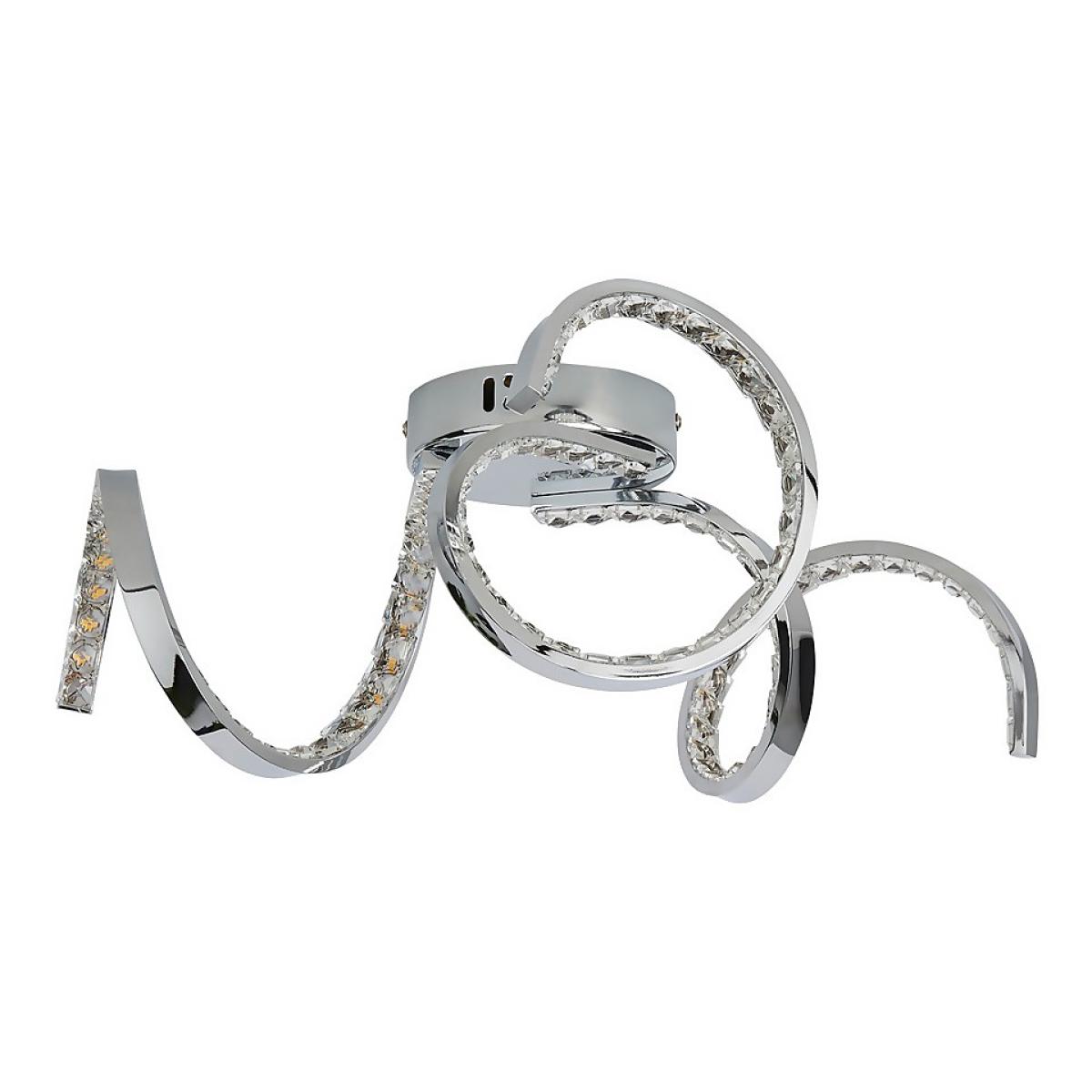 Napier LED 3 Arm Flush Ceiling Light - Chrome – image 3