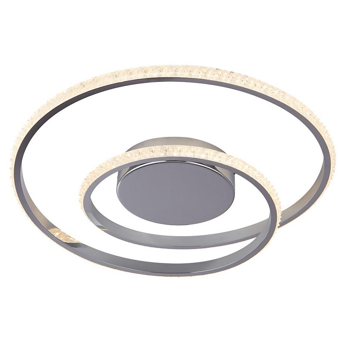Sasha LED Flush Ceiling Light - Chrome & Crystal – image 2