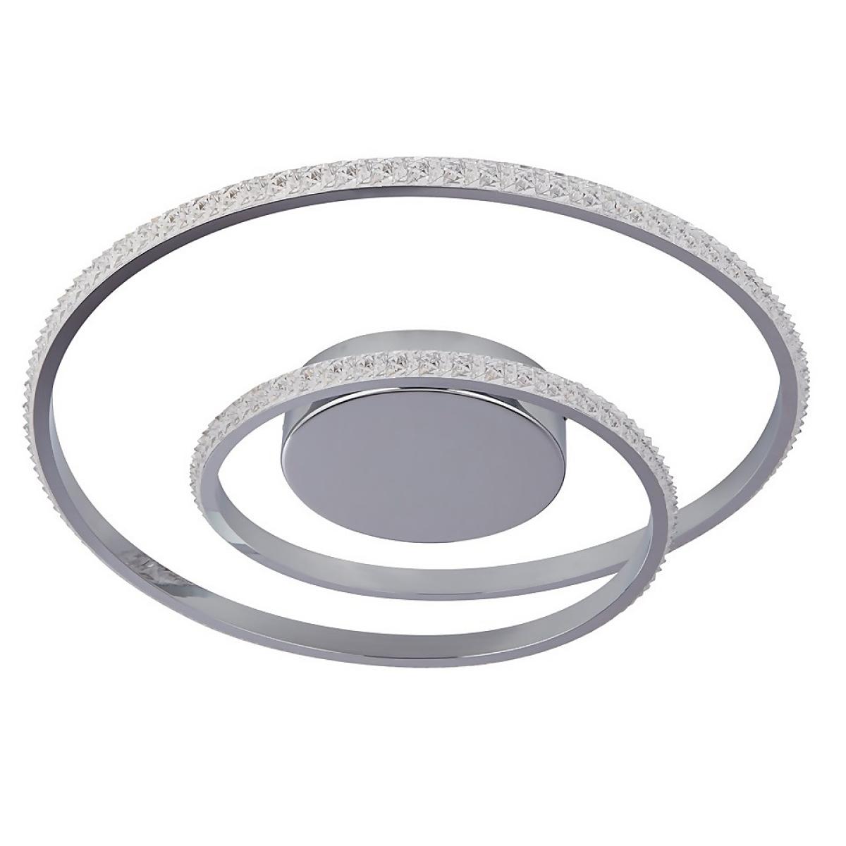 Sasha LED Flush Ceiling Light - Chrome & Crystal – image 3