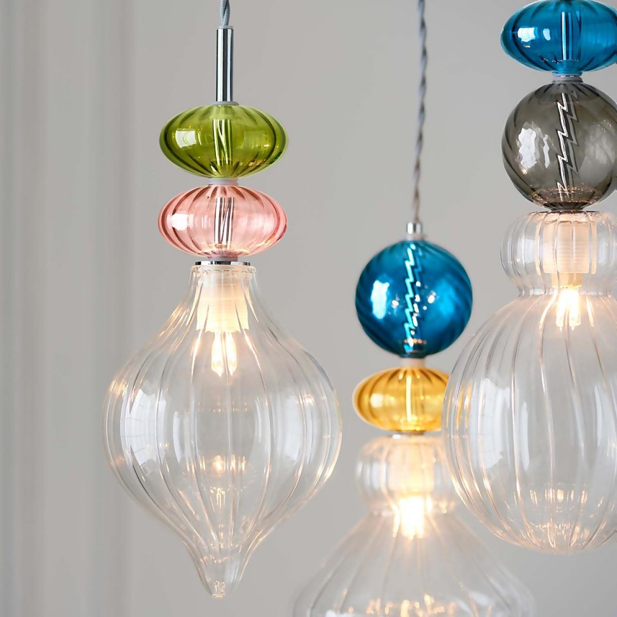 Elgin Cluster Pendant Ceiling Light - Multicoloured & Chrome – image 5