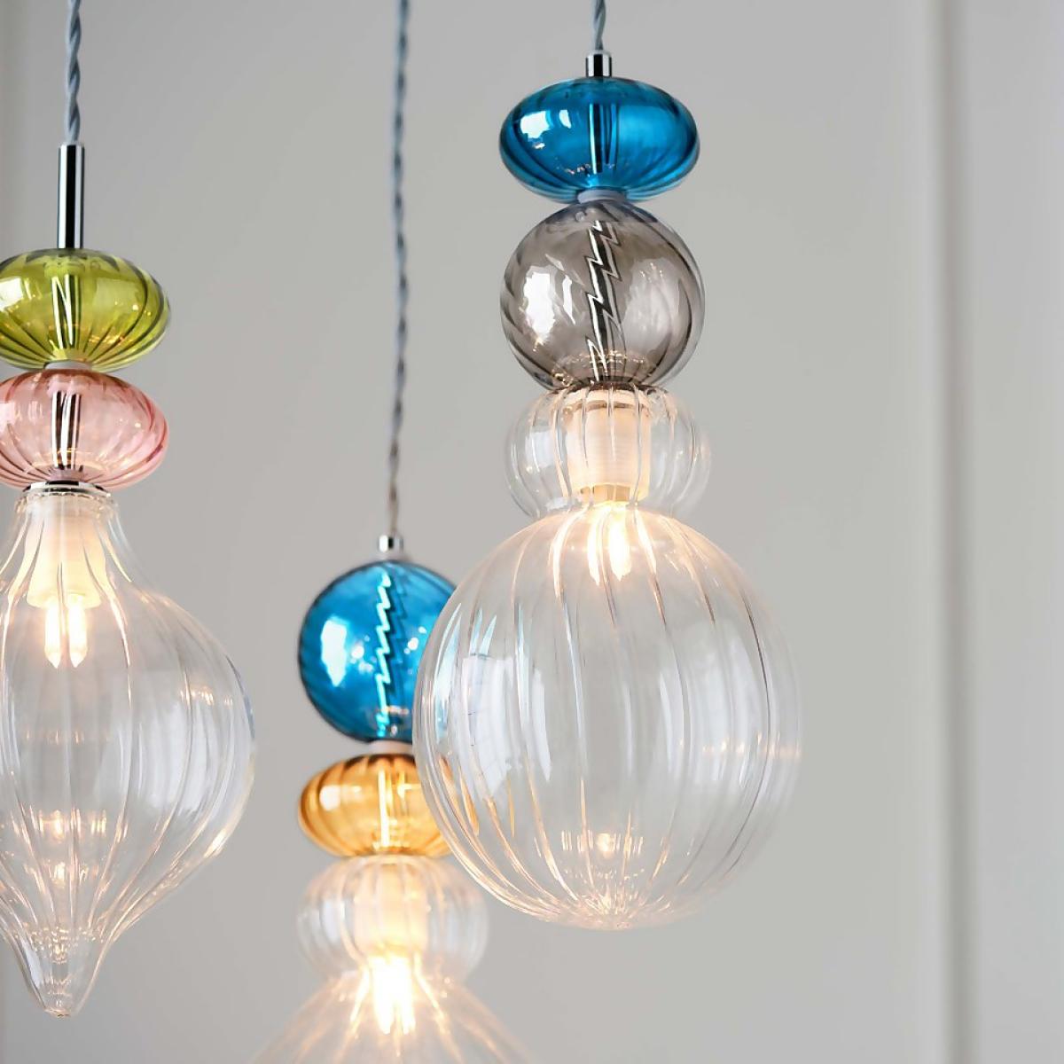 Elgin Cluster Pendant Ceiling Light - Multicoloured & Chrome – image 6