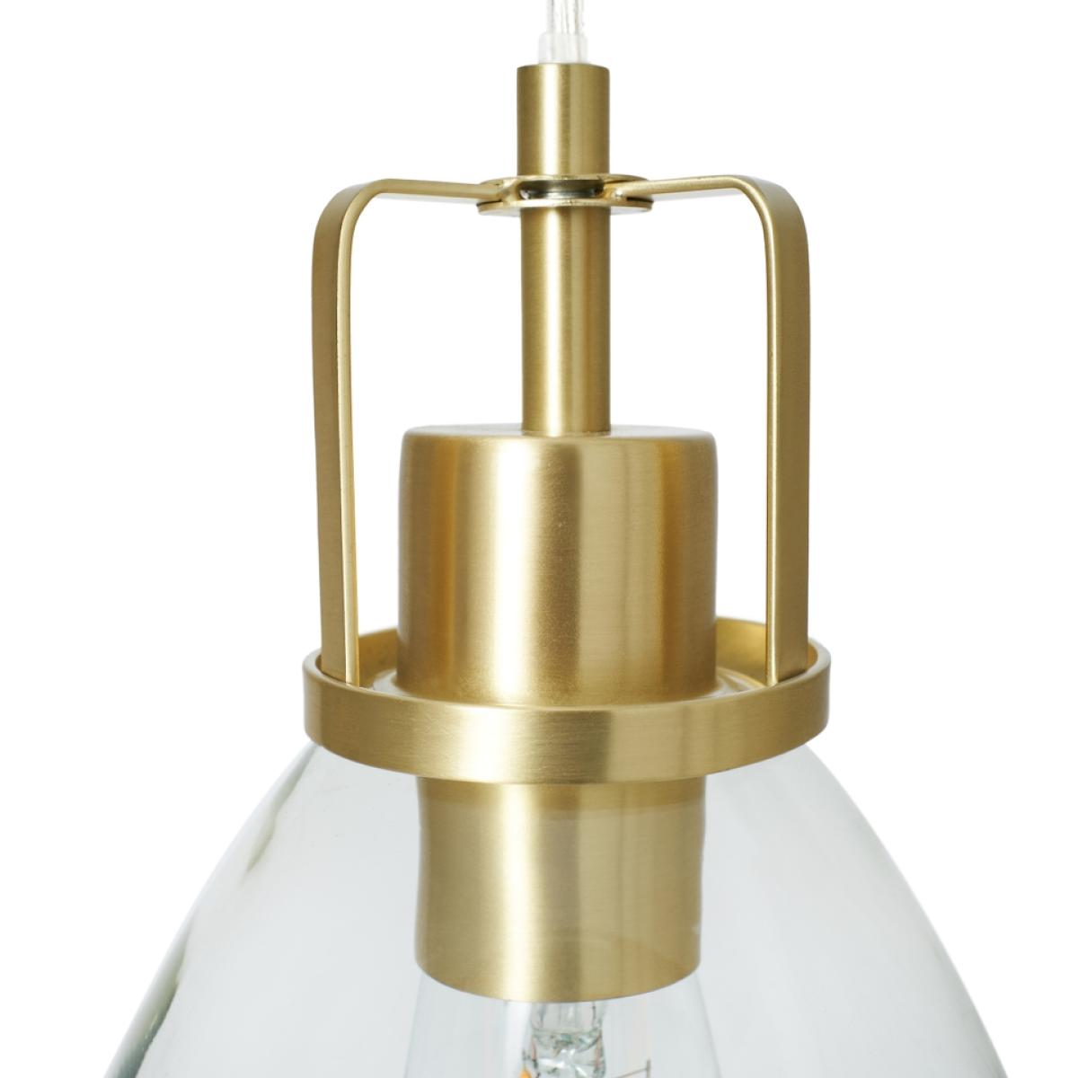 Berkeley 3lt Diner Pendant Ceiling Light - Satin Brass – image 3