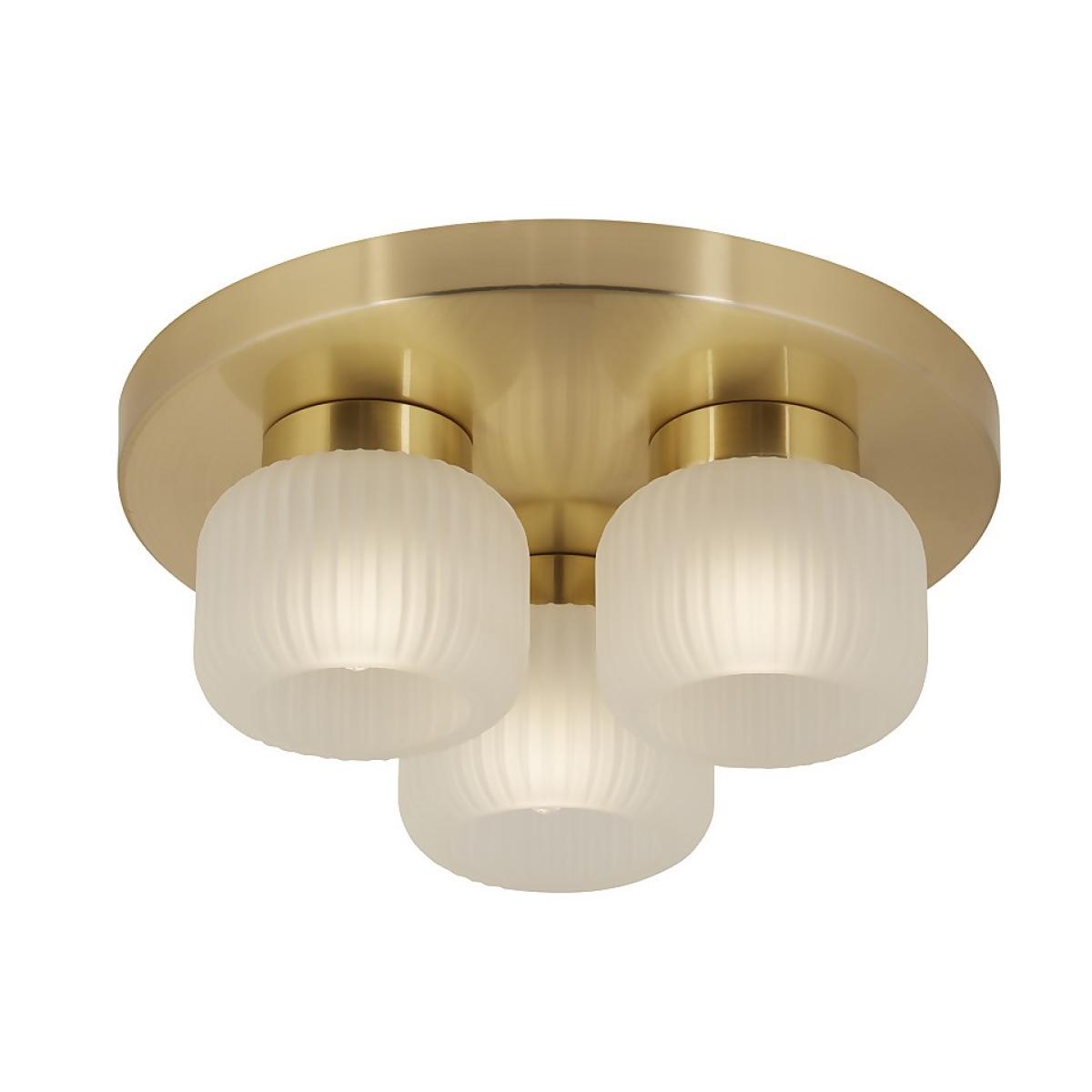 Pearl Frosted 3 Light Flush Ceiling Light – image 2