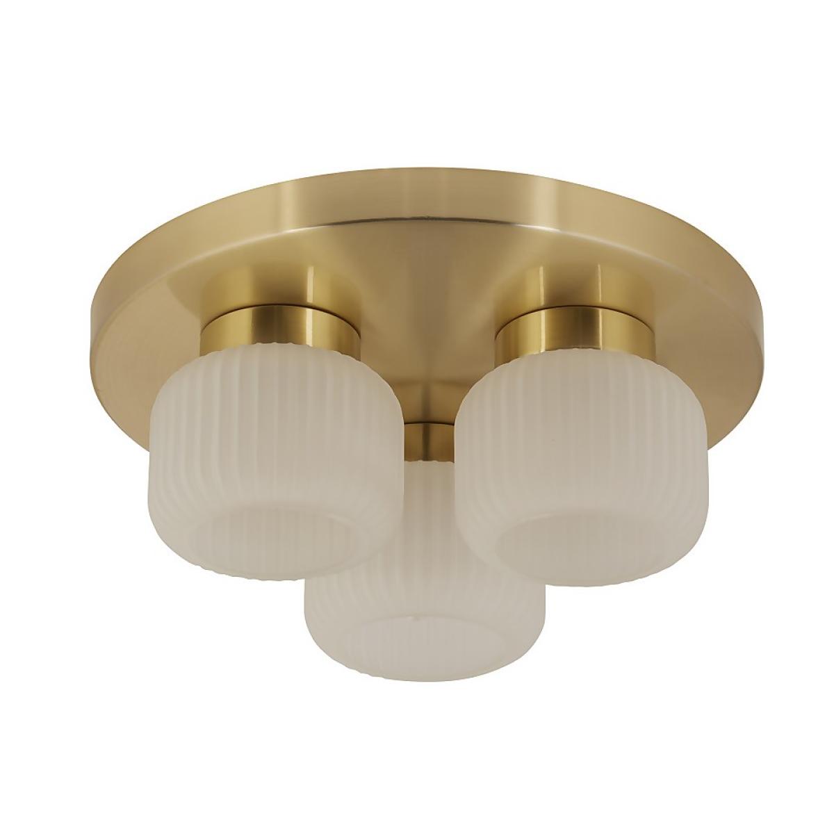 Pearl Frosted 3 Light Flush Ceiling Light – image 3