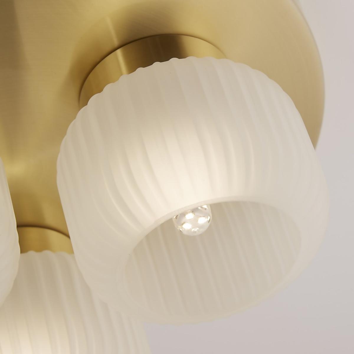 Pearl Frosted 3 Light Flush Ceiling Light – image 4