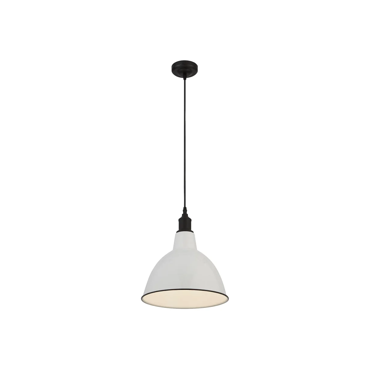 Country Living Farmhouse Dome Pendant Light - White - 31cm