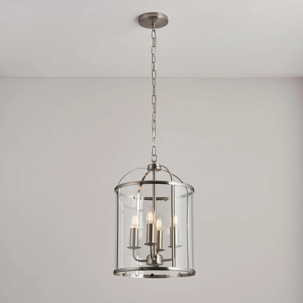 Abott 4 Light Pendant Light - Nickel