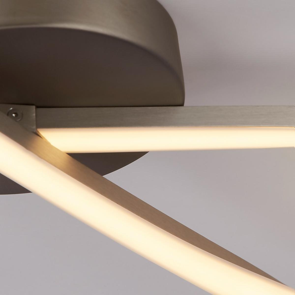 Austin LED Flush Ceiling Light - Satin Nickel – image 4