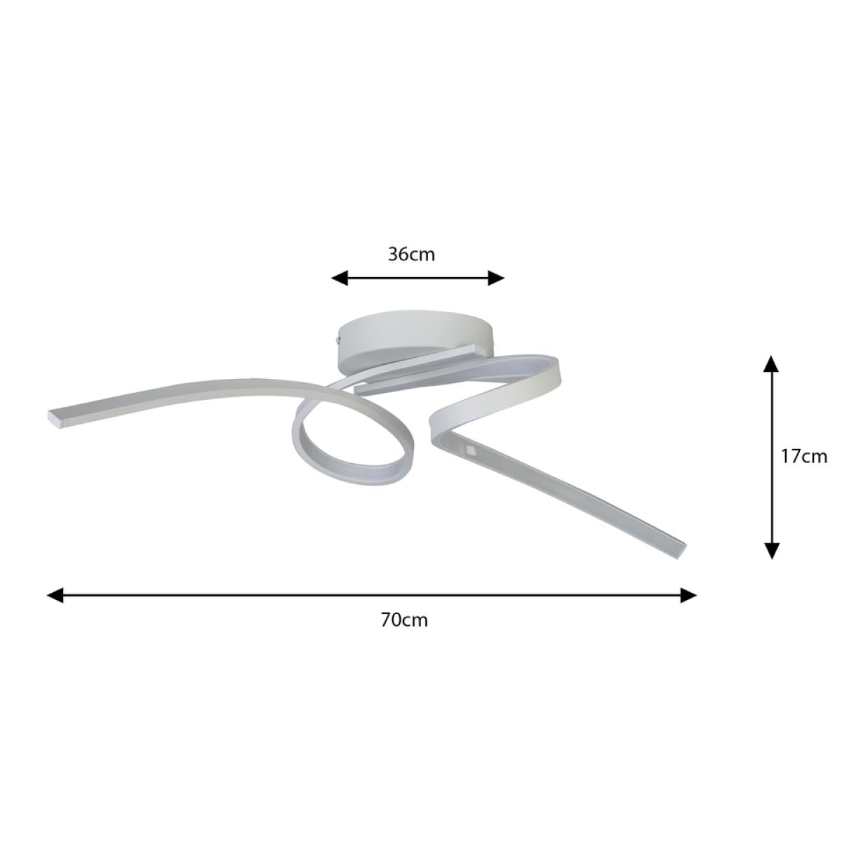 Houston LED Flush Ceiling Light - White – image 7