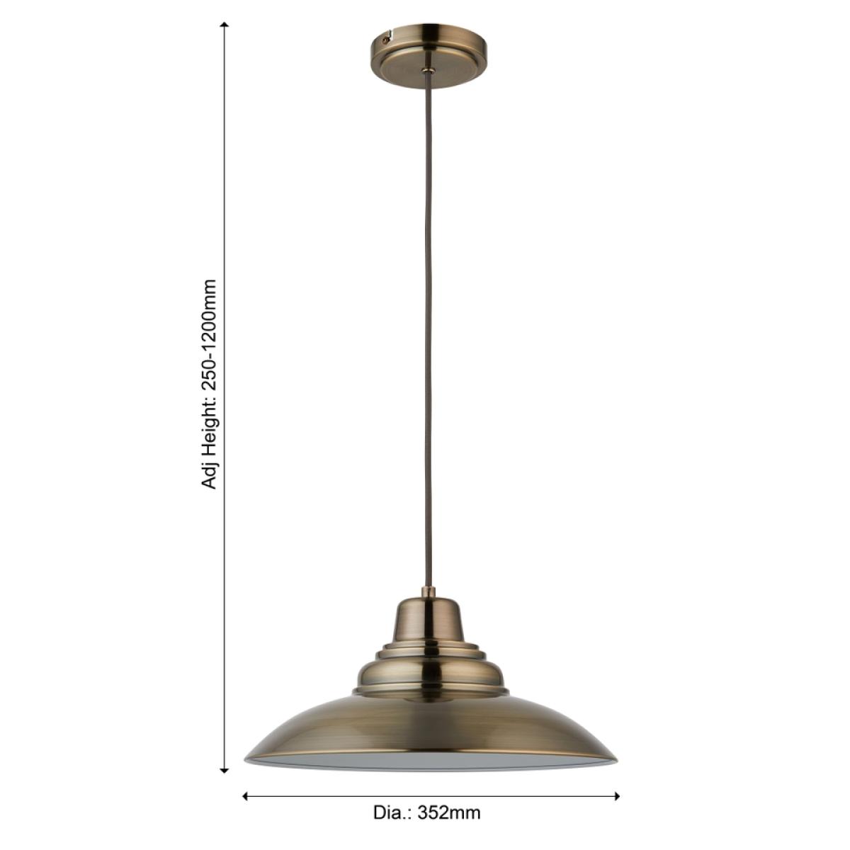 Whitstable Pendant Light - Antique Brass – image 7