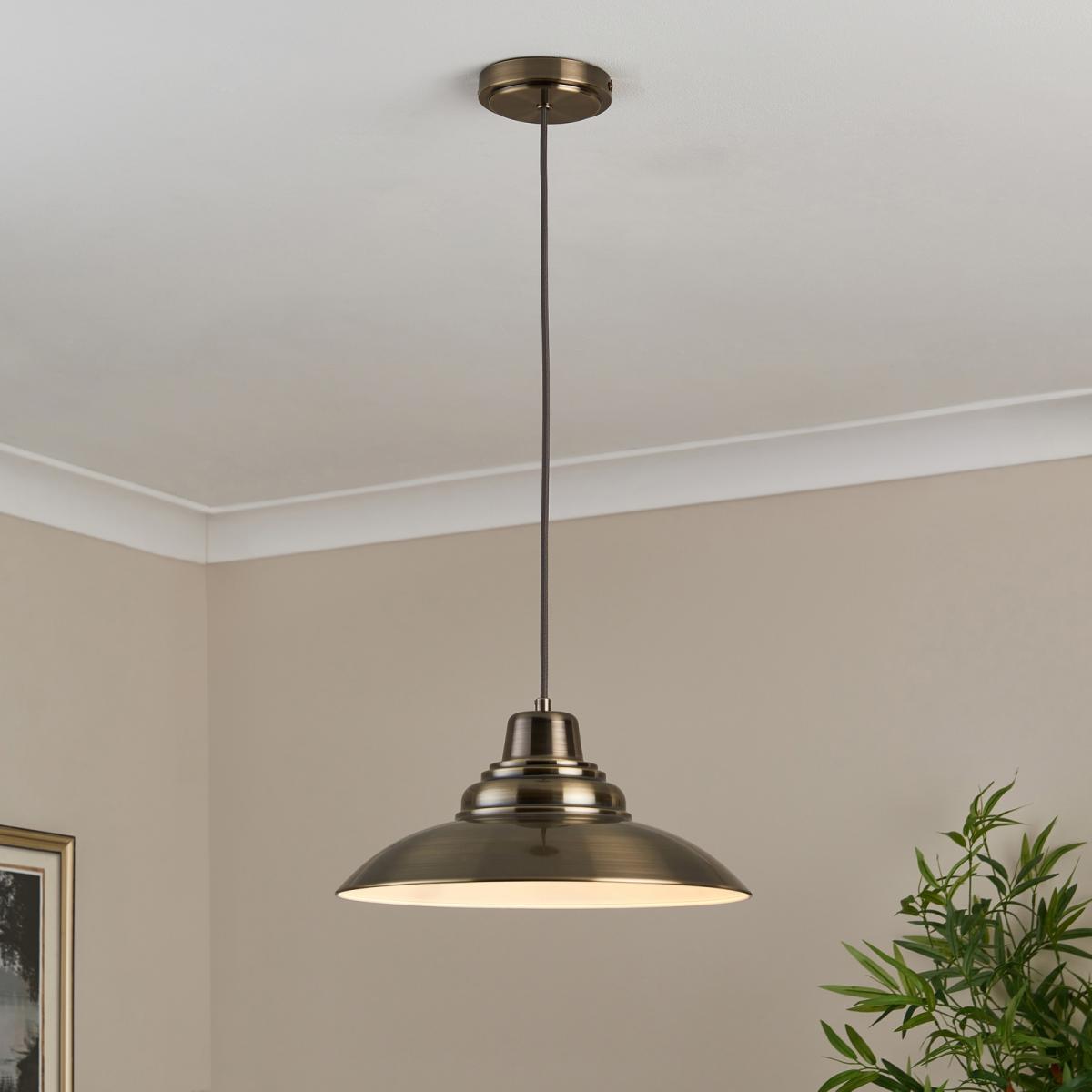 Whitstable Pendant Light - Antique Brass – image 1