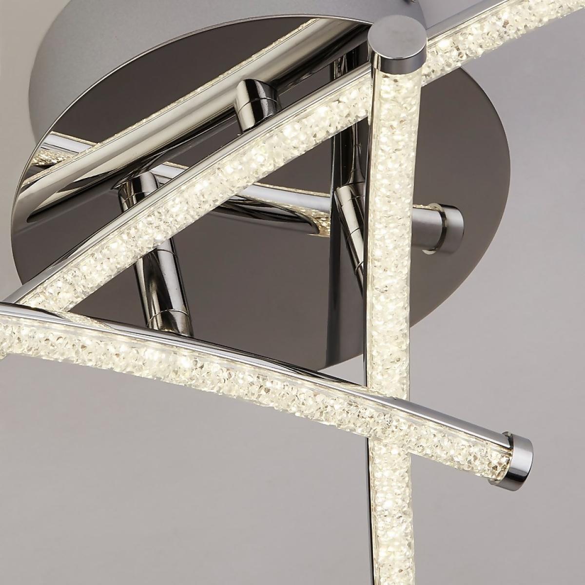Atlanta 3 Light LED Flush Ceiling Light - Chrome – image 4