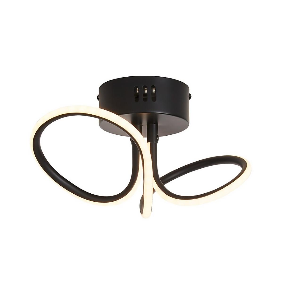 Holden LED Looped Semi Flush Ceiling Light - Black – image 2