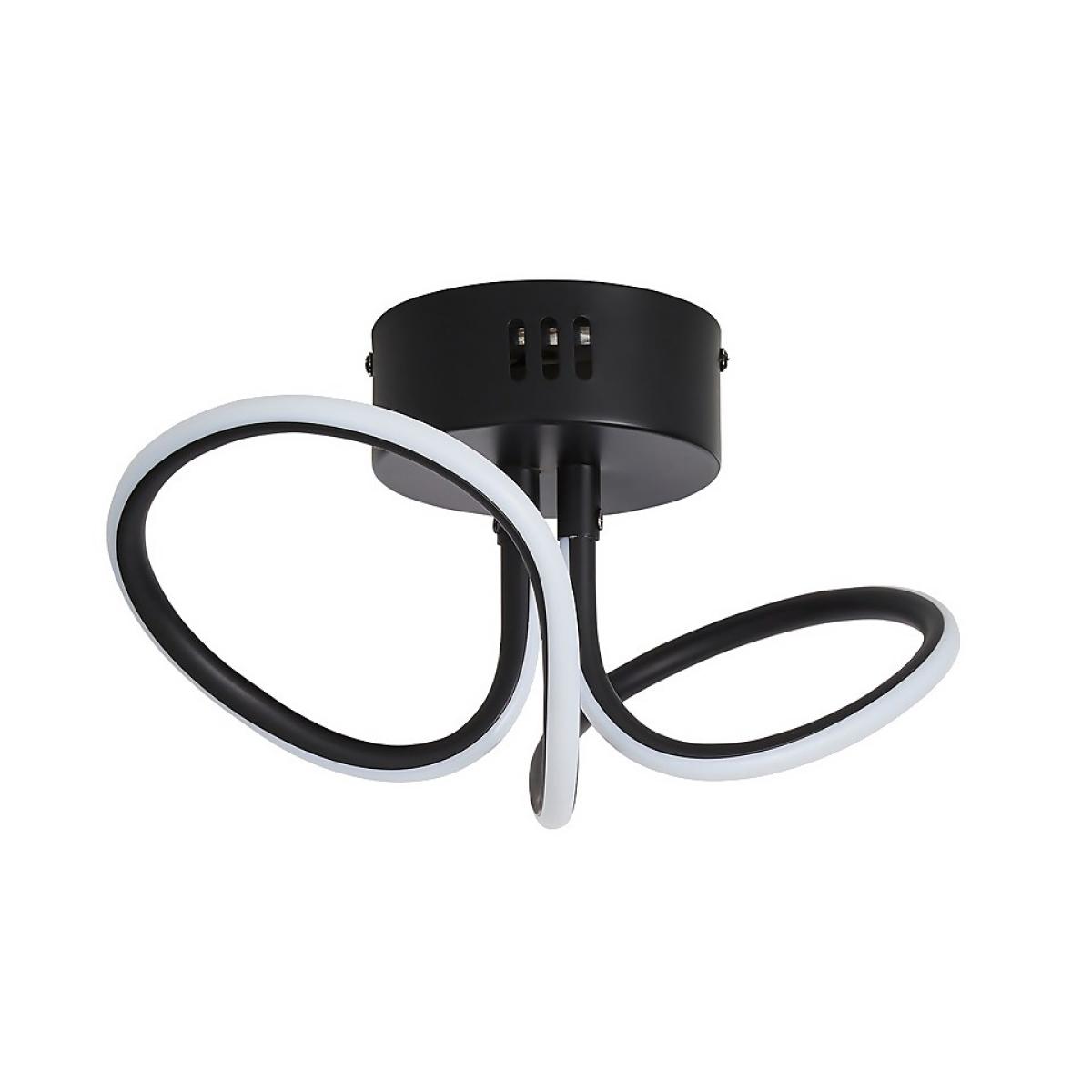 Holden LED Looped Semi Flush Ceiling Light - Black – image 3