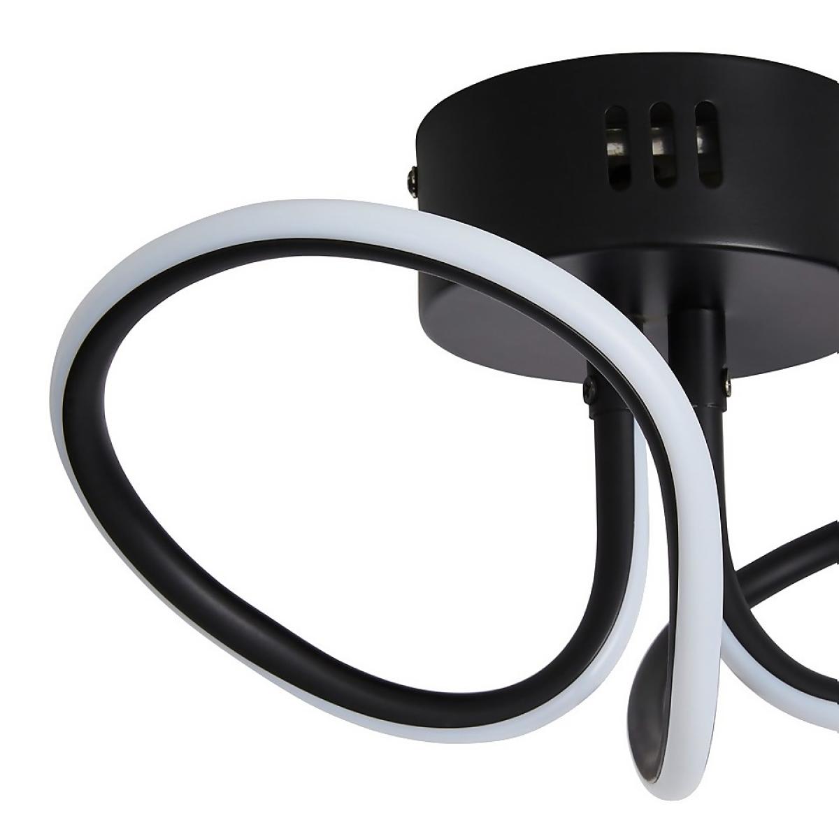 Holden LED Looped Semi Flush Ceiling Light - Black – image 4