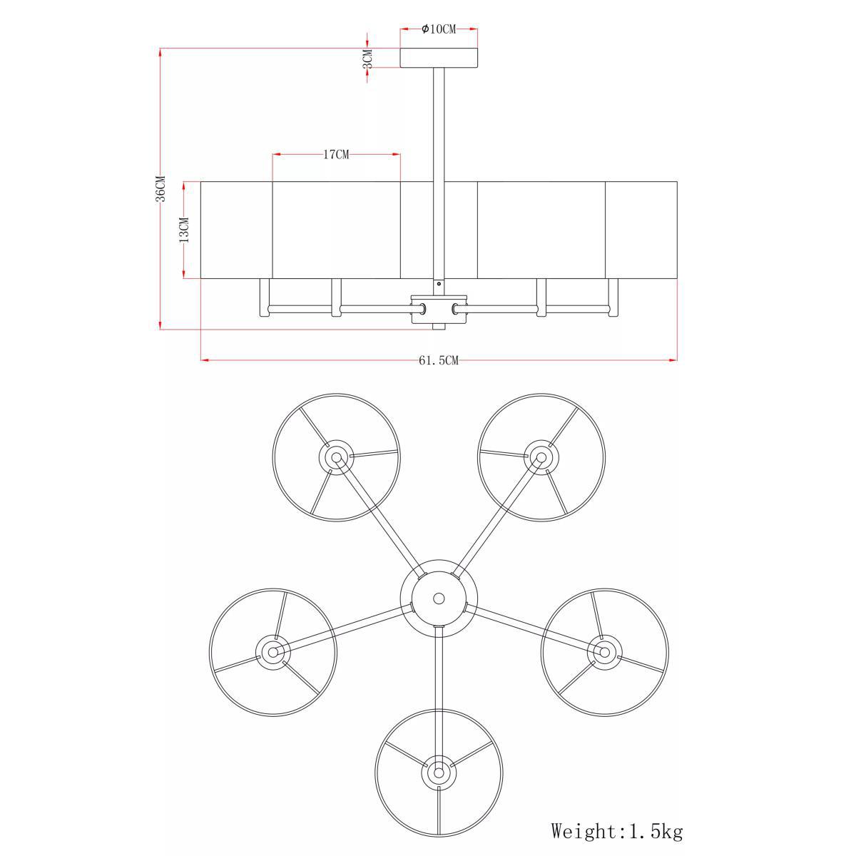 John Lewis & Partners Blakely Ceiling Light – image 5