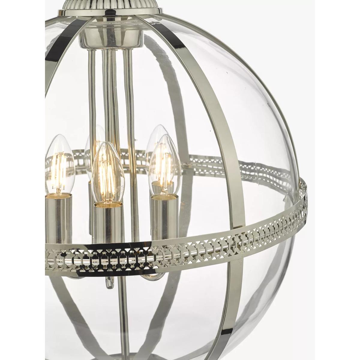 Där Vanessa Glass Ceiling Light, Polished Nickel – image 2