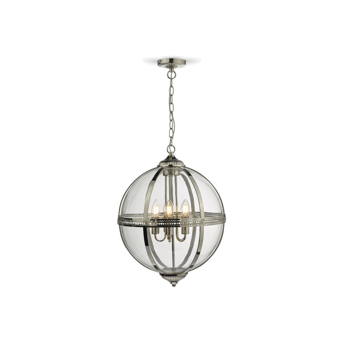 Där Vanessa Glass Ceiling Light, Polished Nickel – image 1