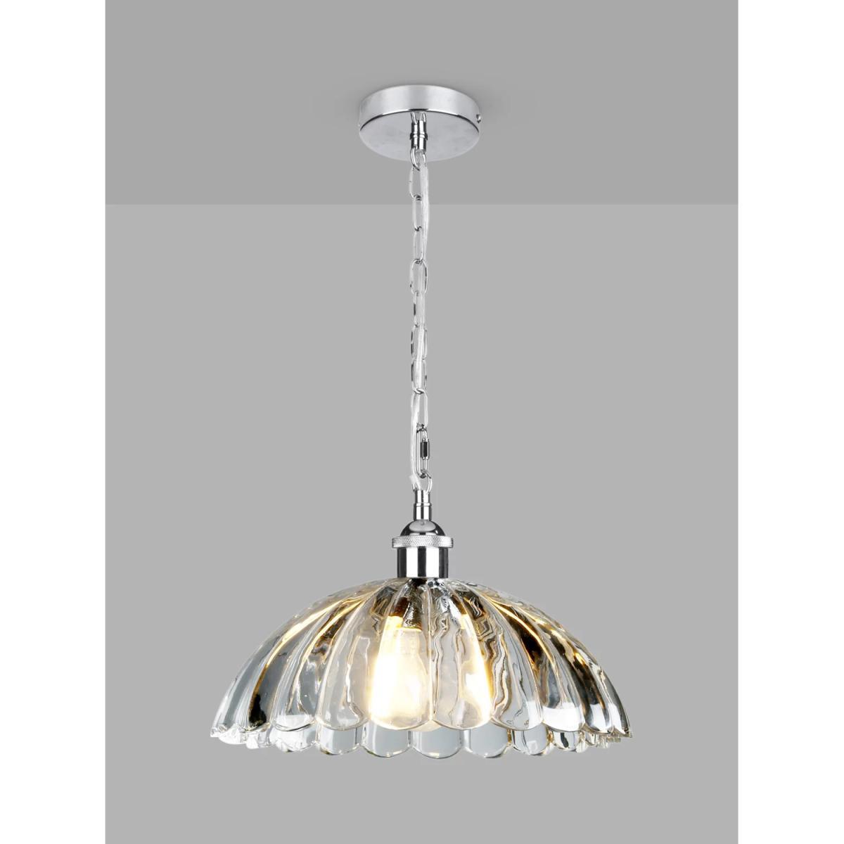 Laura Ashley Salisbury Ribbed Glass Ceiling Light, Clear – image 2