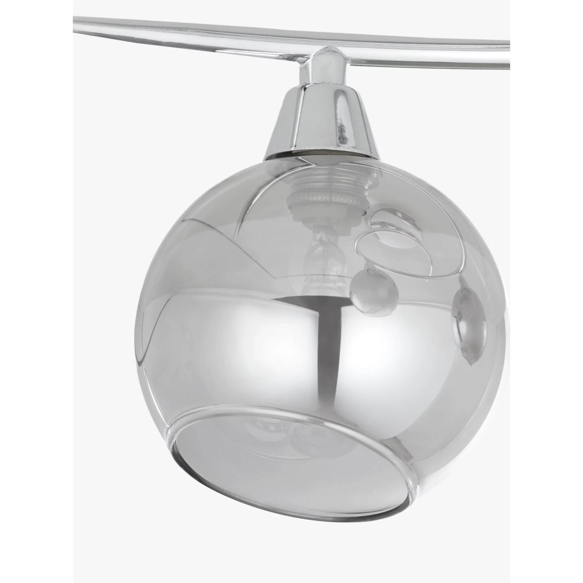 ANYDAY John Lewis & Partners Ribbon Semi Flush, 2 Arm Smoked Glass Ceiling Light, Chrome/Grey – image 4