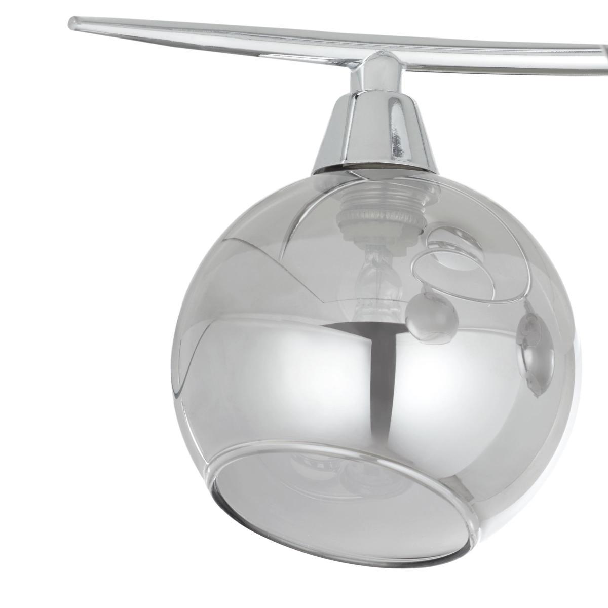 ANYDAY John Lewis & Partners Ribbon Semi Flush, 2 Arm Smoked Glass Ceiling Light, Chrome/Grey – image 5