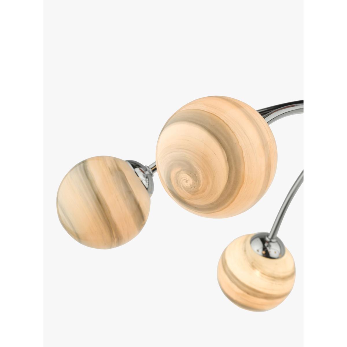 Där Mikara Glass Large Semi Flush Ceiling Light, Polished Chrome – image 2