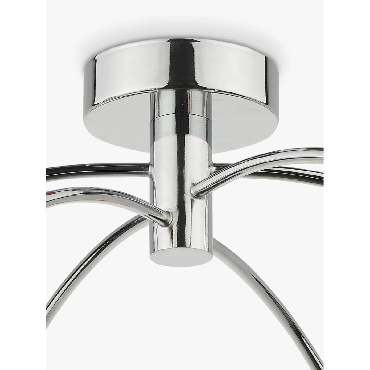 Där Mikara Glass Large Semi Flush Ceiling Light, Polished Chrome – image 4