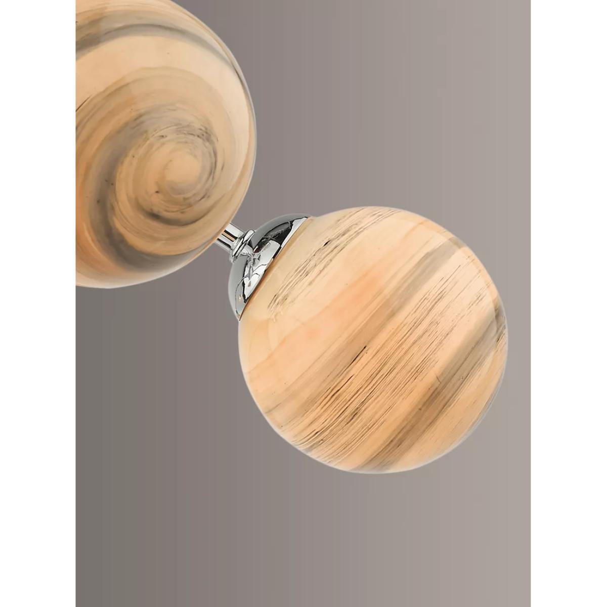 Där Mikara Glass Large Semi Flush Ceiling Light, Polished Chrome – image 5