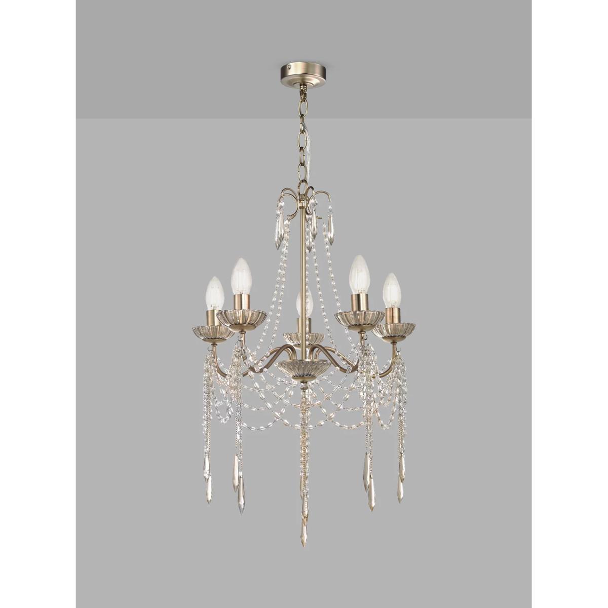 Laura Ashley Aisling Chandelier Ceiling Light, Satin Gold – image 2
