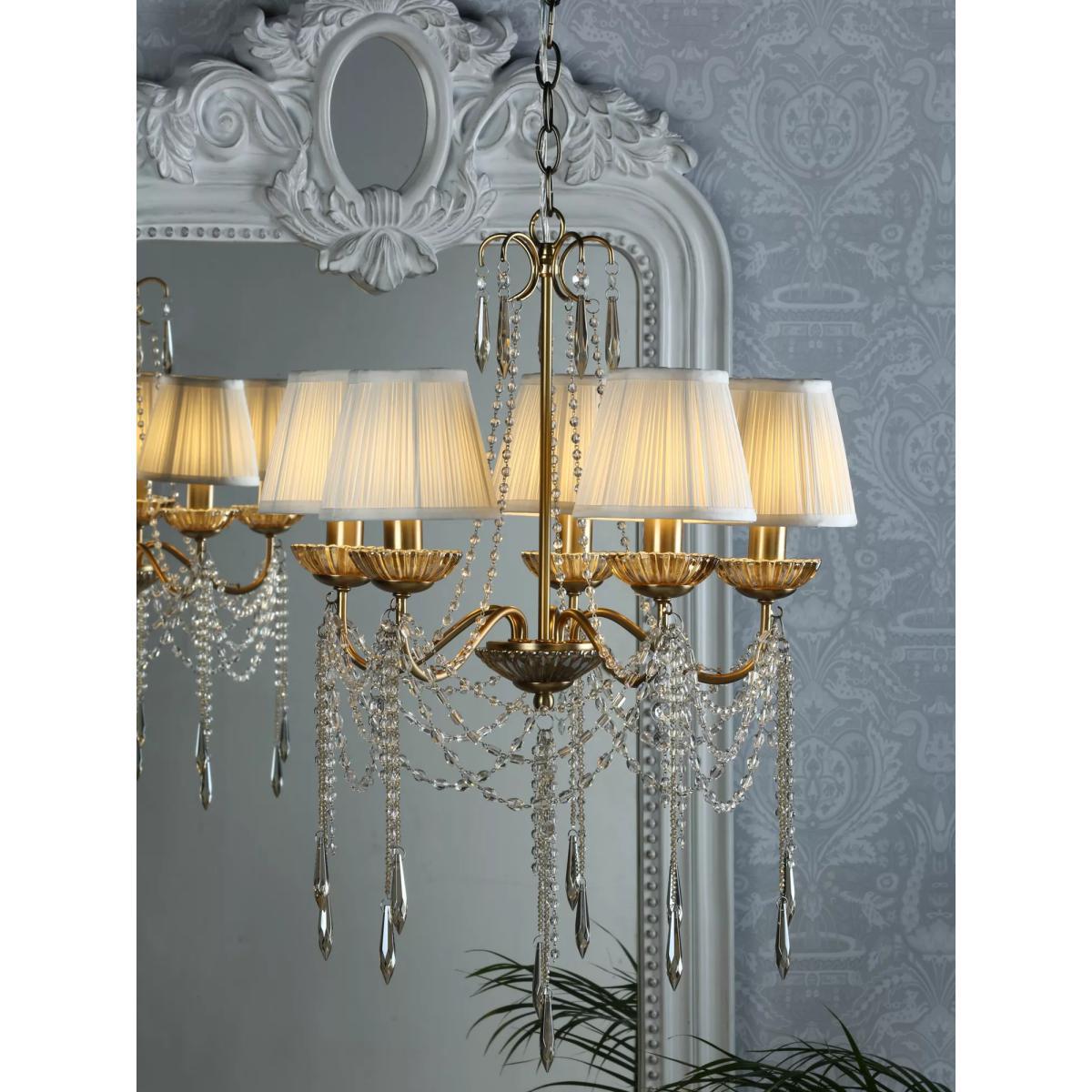 Laura Ashley Aisling Chandelier Ceiling Light, Satin Gold – image 4