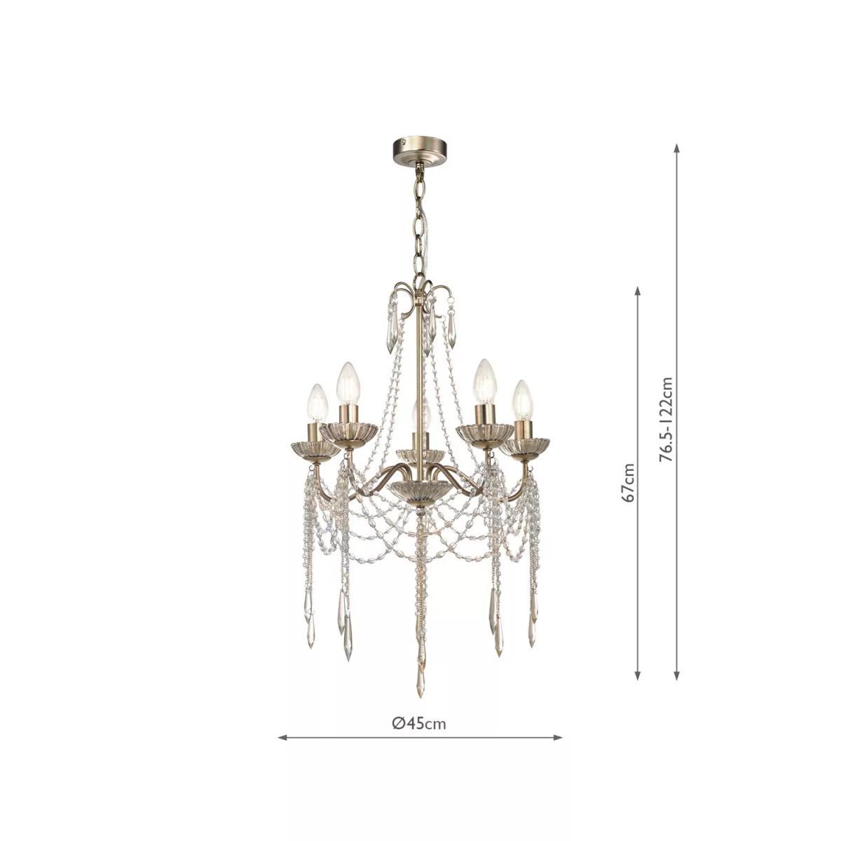 Laura Ashley Aisling Chandelier Ceiling Light, Satin Gold – image 5