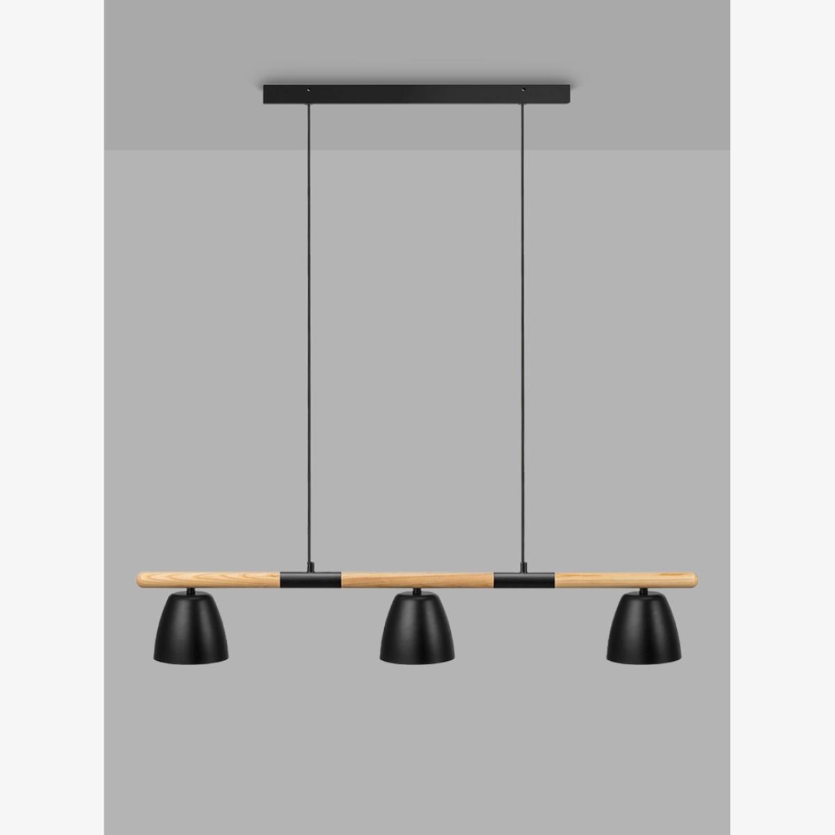 Nordlux Theo 3 Pendant Bar Ceiling Light, Black – image 1