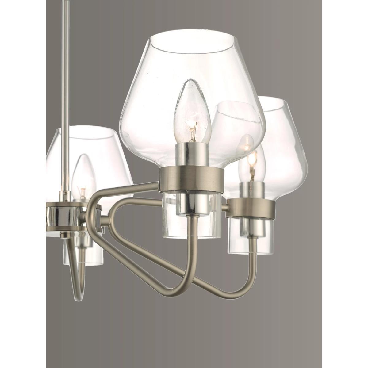 Där Keta Semi Flush Ceiling Light, Satin Chrome – image 3