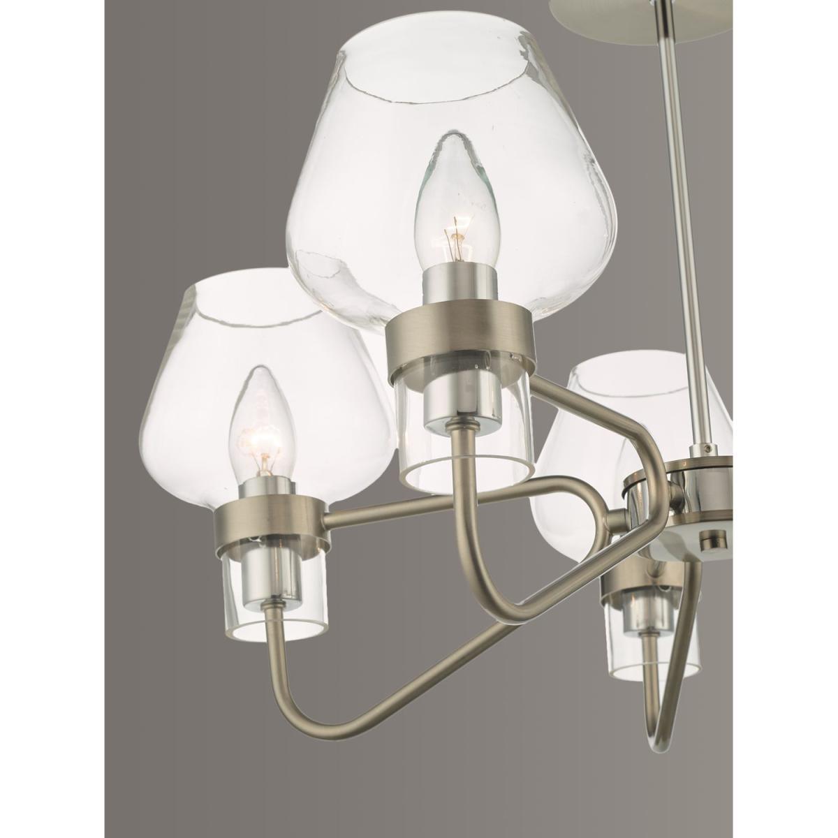 Där Keta Semi Flush Ceiling Light, Satin Chrome – image 4
