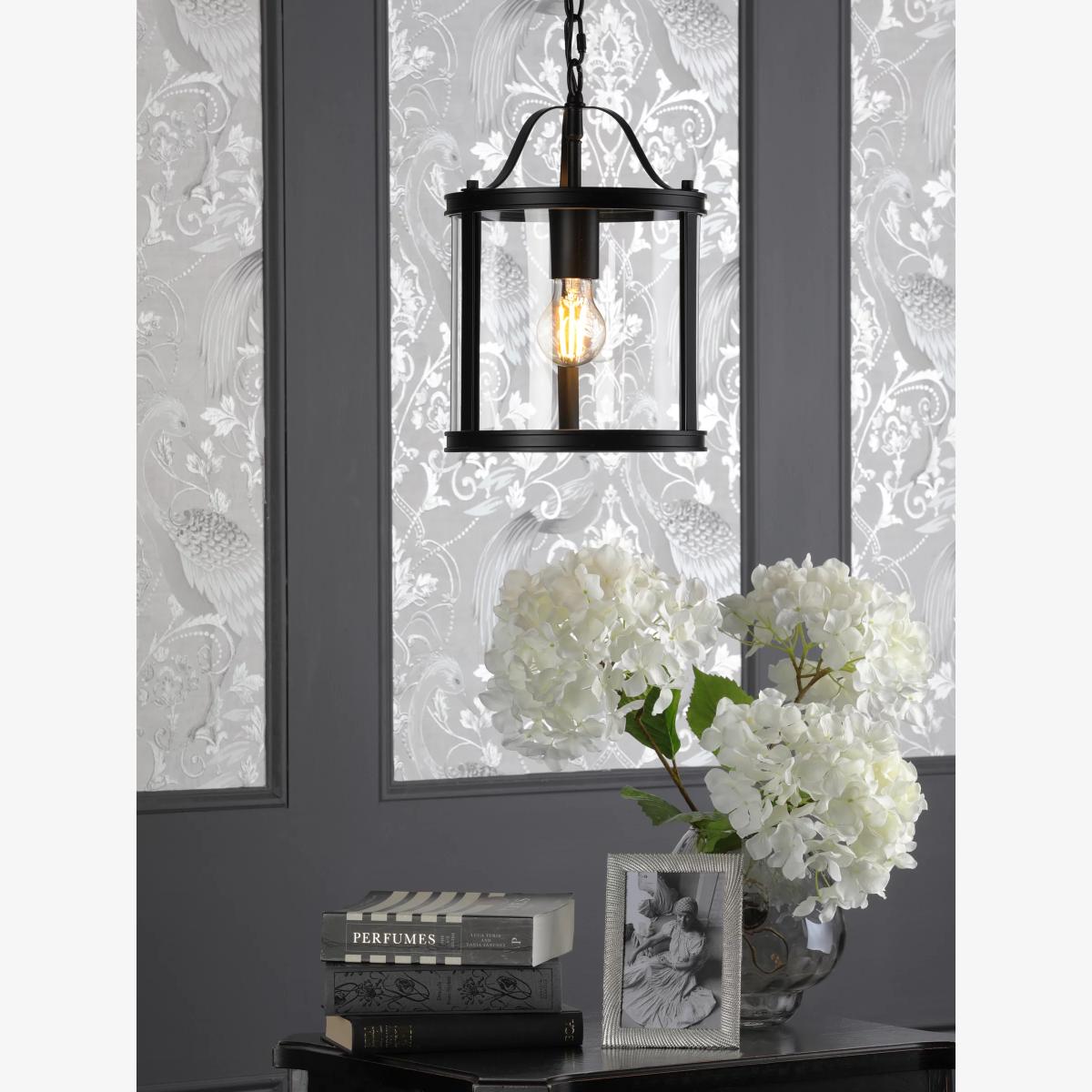 Laura Ashley Harrington Pendant Ceiling Light, Black – image 1