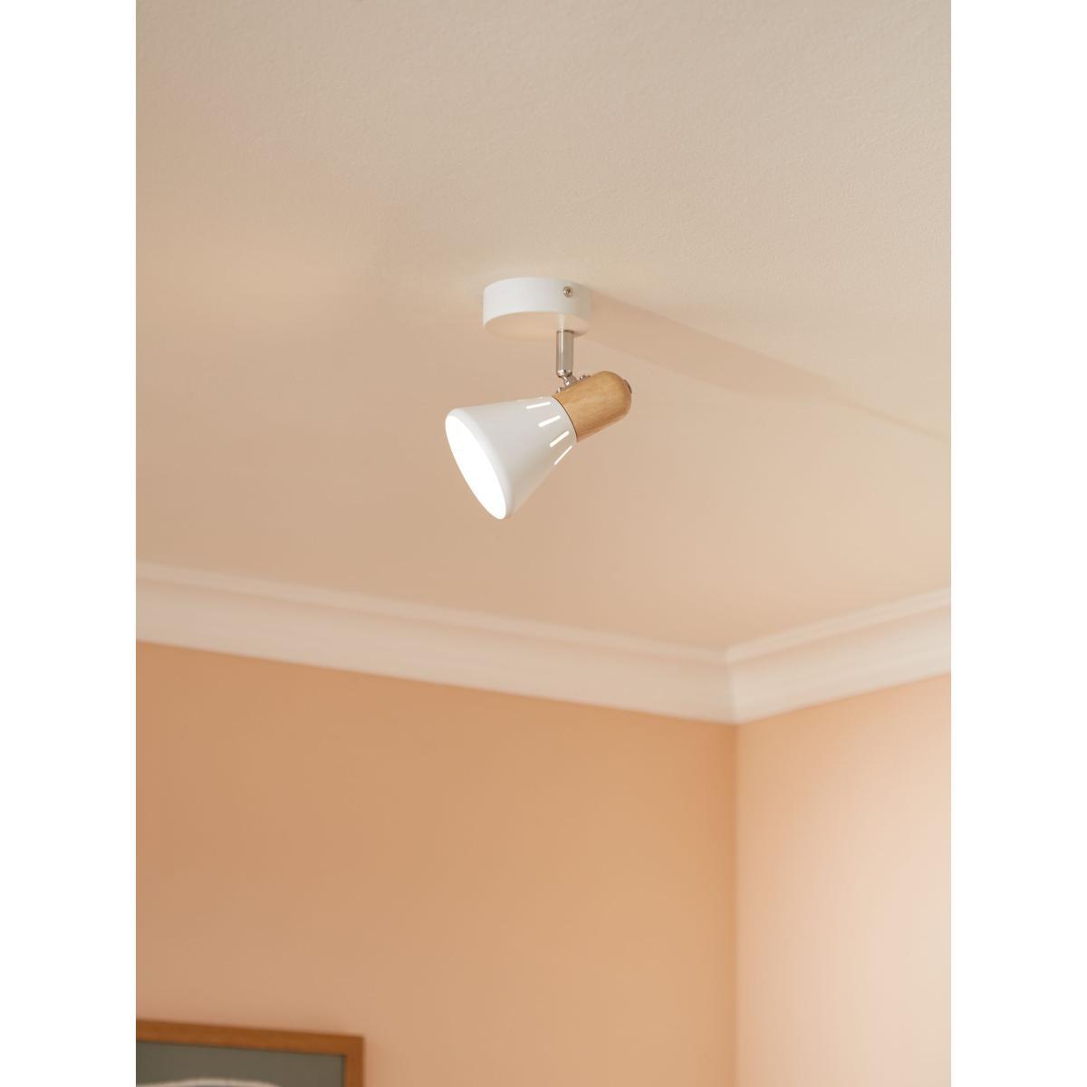 John Lewis & Partners SES LED Single Spotlight, White/Wood – image 2