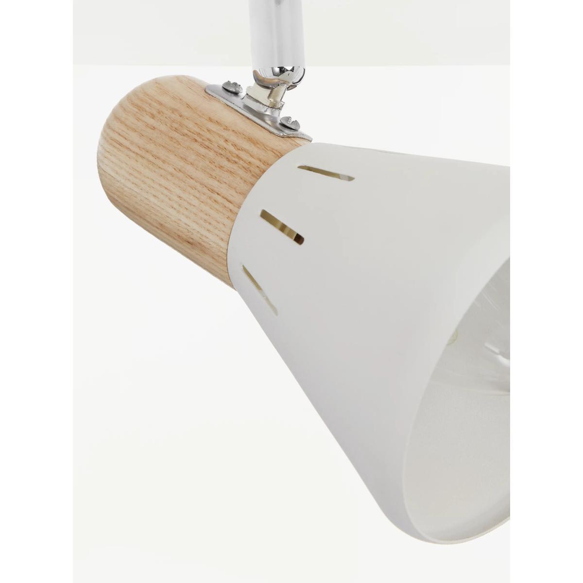 John Lewis & Partners SES LED Single Spotlight, White/Wood – image 5