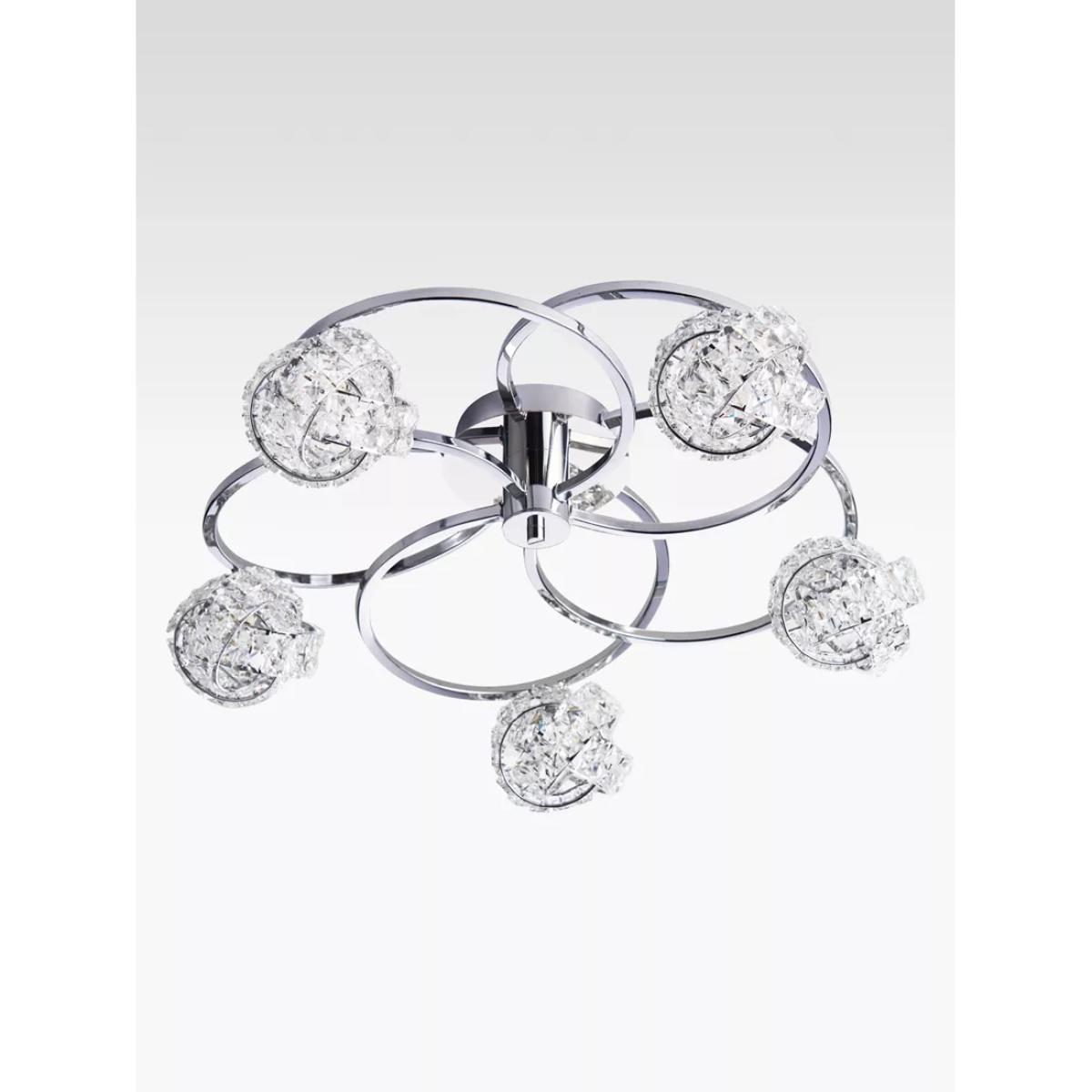 Bay Lighting Jolie Crystal Semi Flush Ceiling Light, Clear/Chrome – image 2
