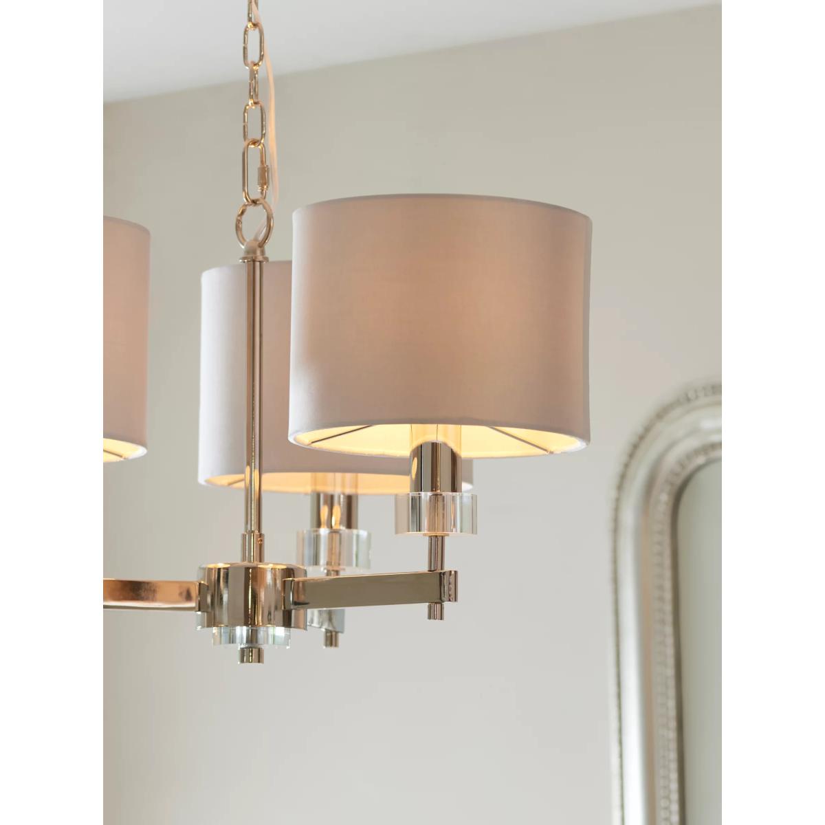 John Lewis Greta 3 Arm Pendant Ceiling Light, Ivory – image 7