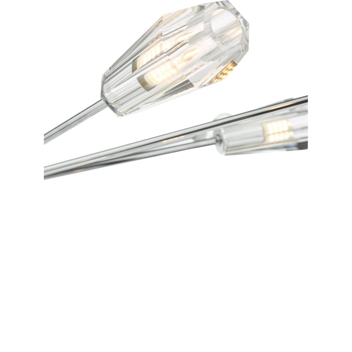 Där Kalyssa 10 Arm Pendant Ceiling Light, Clear – image 4
