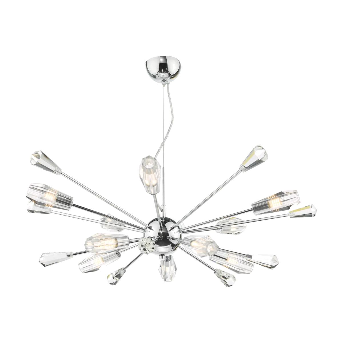 Där Kalyssa 10 Arm Pendant Ceiling Light, Clear – image 1