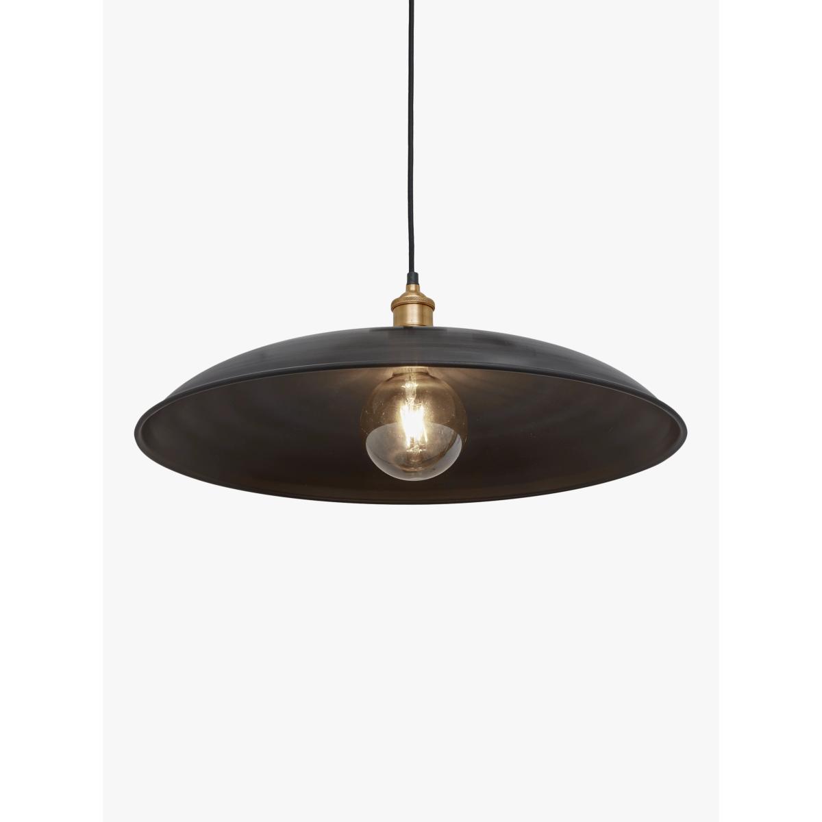 Industville Brooklyn Bowl Pendant Ceiling Light, Pewter/Brass – image 2