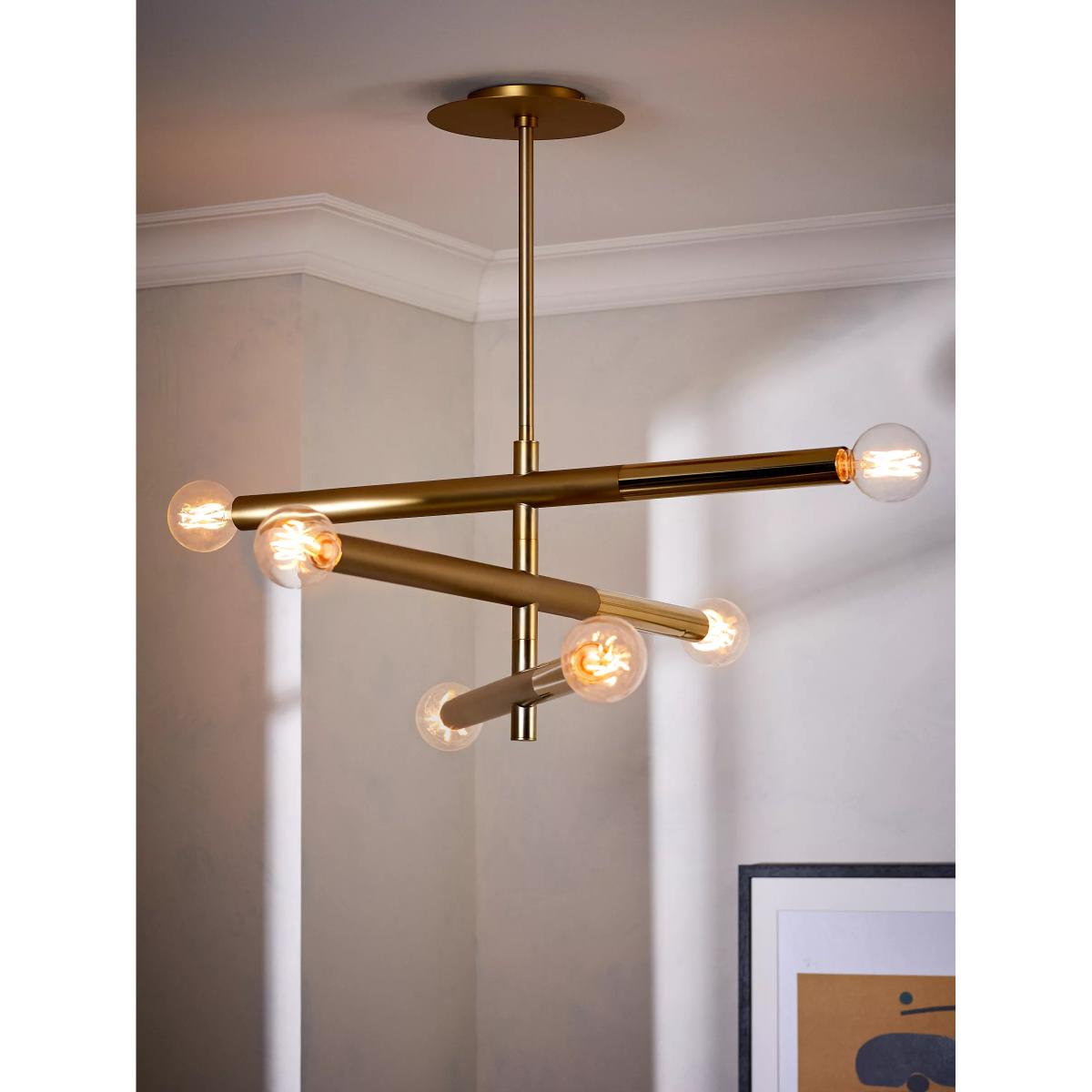 Swoon Collins Sputnik 6 Arm Ceiling Light, Gold – image 2