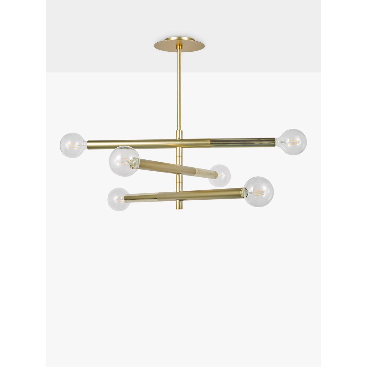 Swoon Collins Sputnik 6 Arm Ceiling Light, Gold – image 3