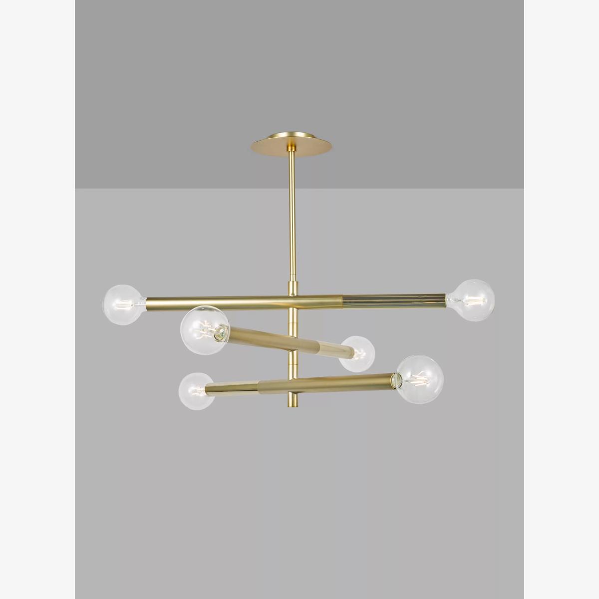 Swoon Collins Sputnik 6 Arm Ceiling Light, Gold – image 1