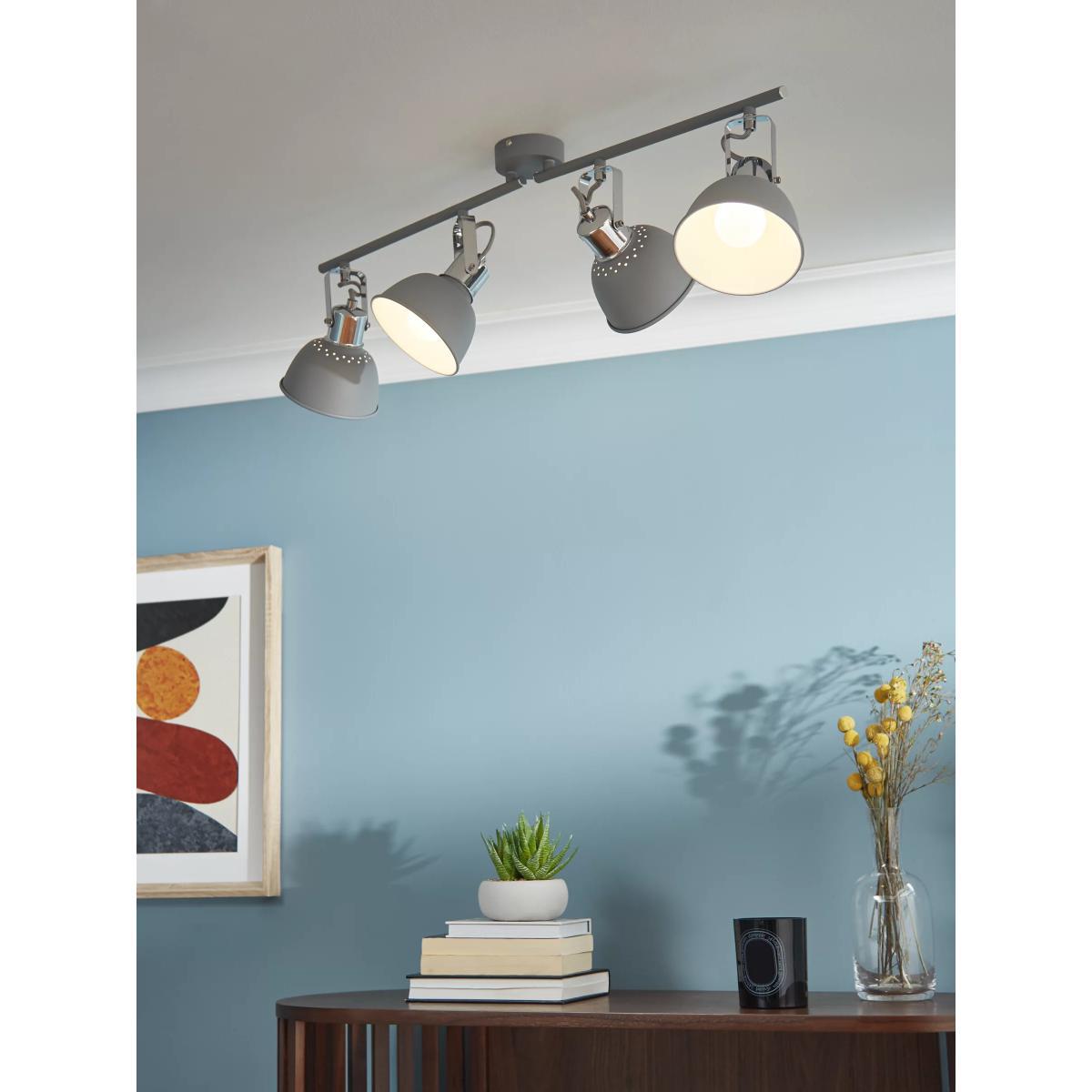 John Lewis & Partners SES LED 4 Spotlight Ceiling Bar, Grey – image 2