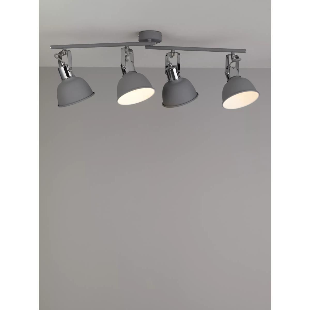 John Lewis & Partners SES LED 4 Spotlight Ceiling Bar, Grey – image 3