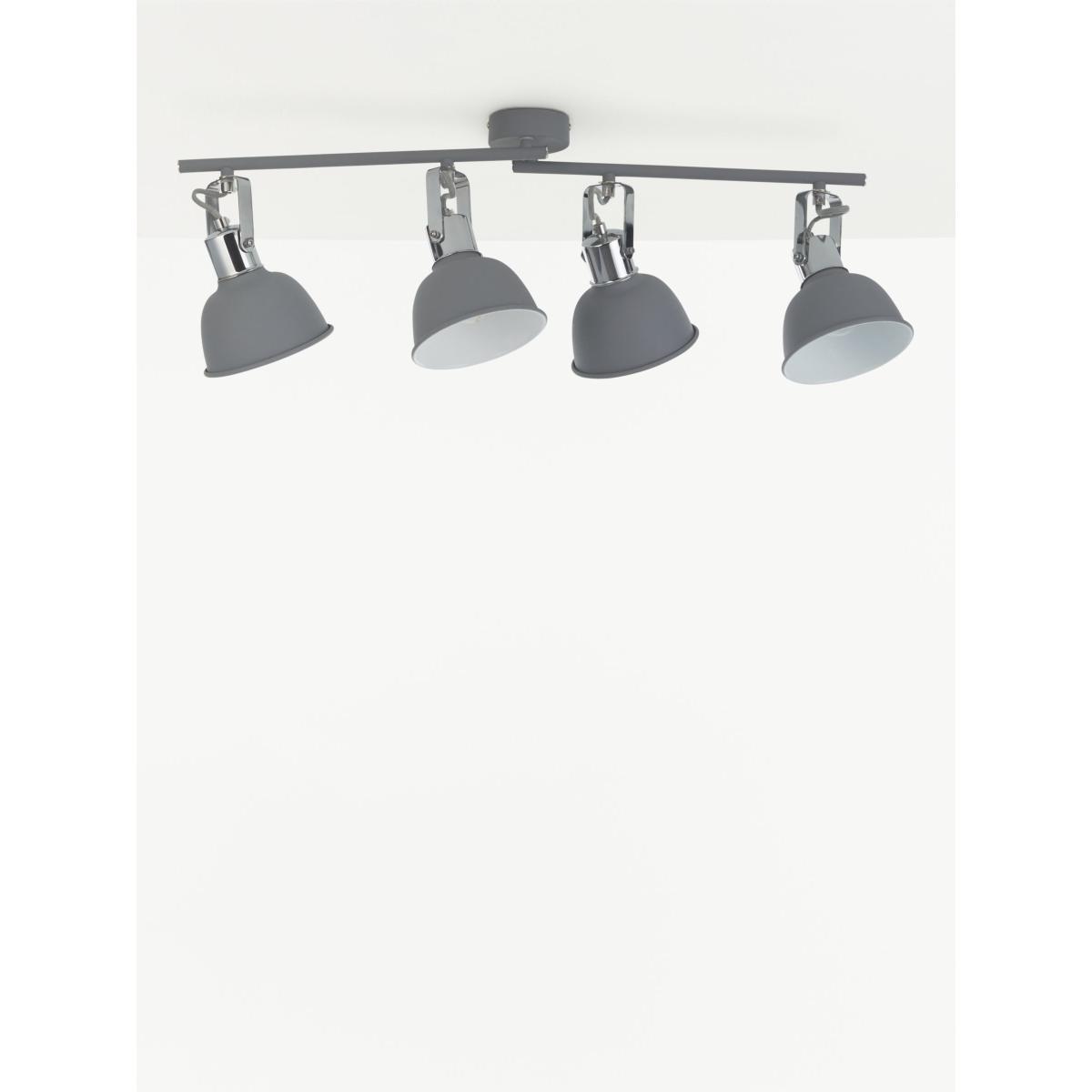 John Lewis & Partners SES LED 4 Spotlight Ceiling Bar, Grey – image 4