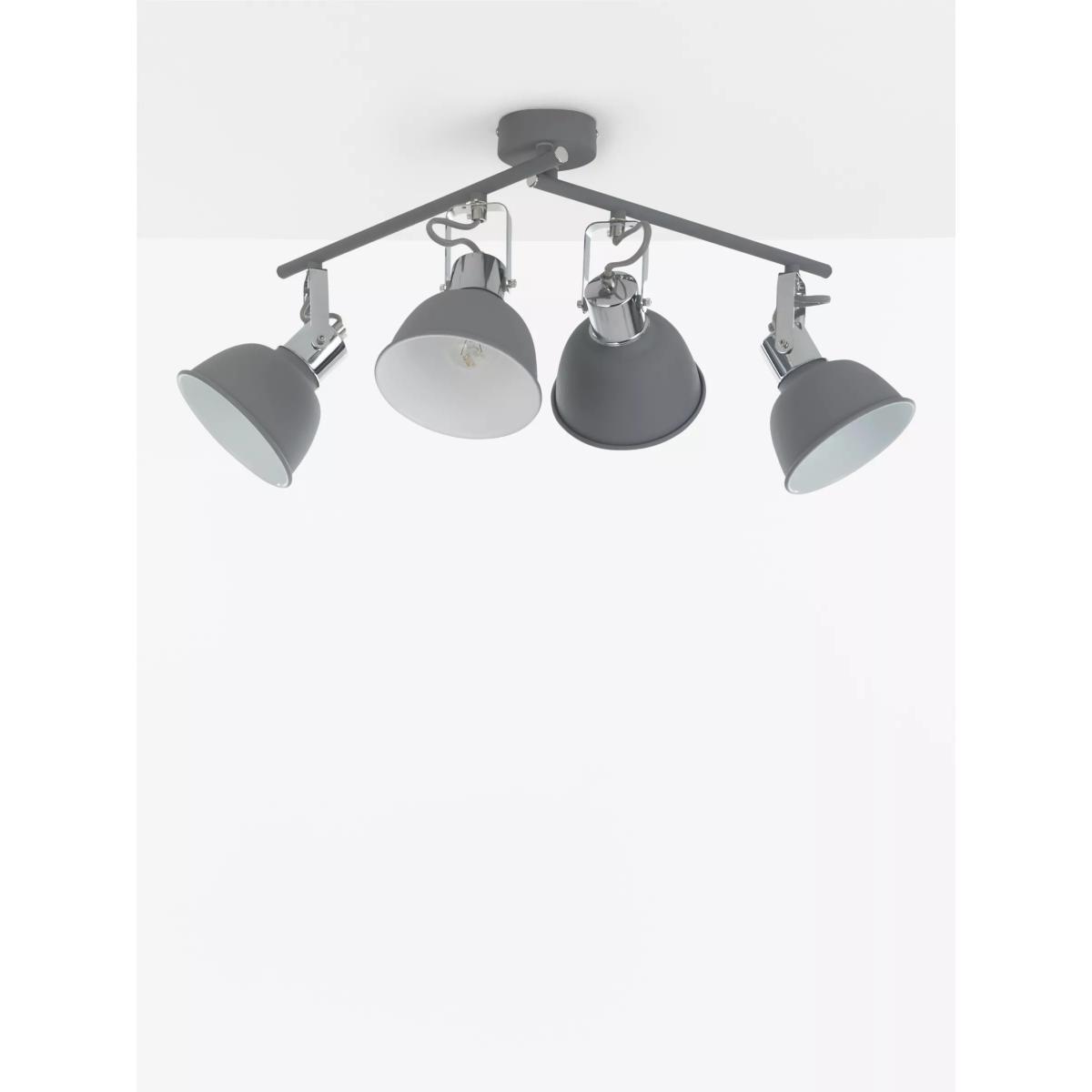 John Lewis & Partners SES LED 4 Spotlight Ceiling Bar, Grey – image 6